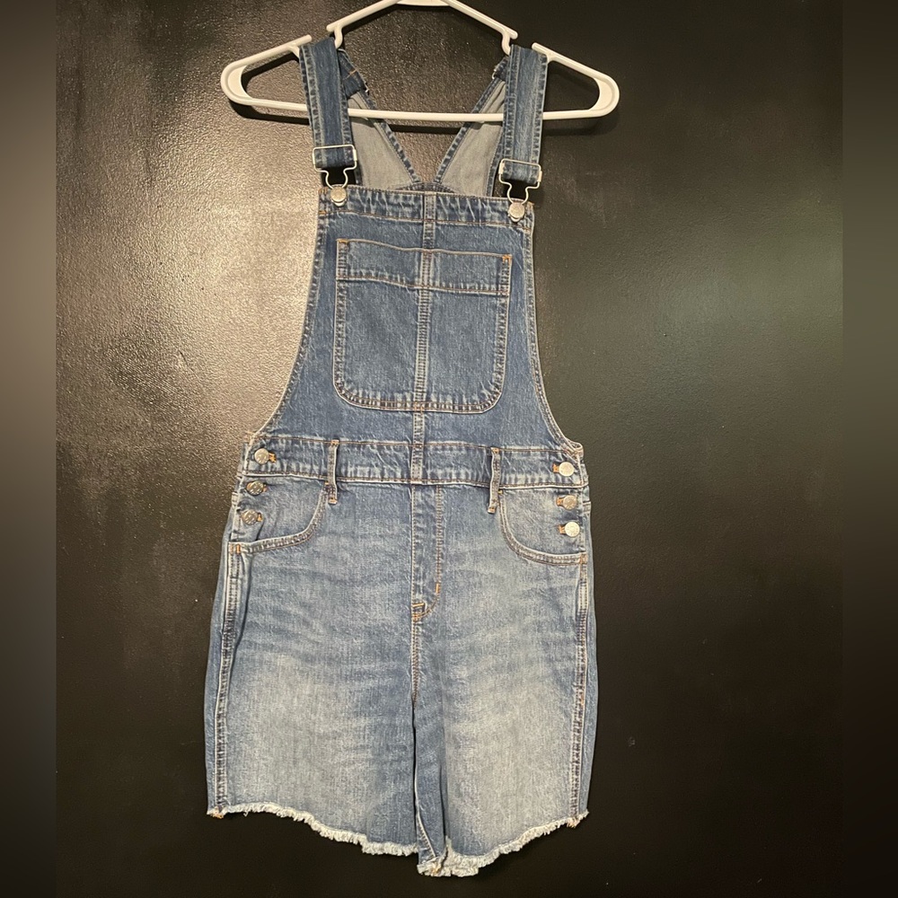 NWT J. Crew Denim Overalls Shorts Size Small